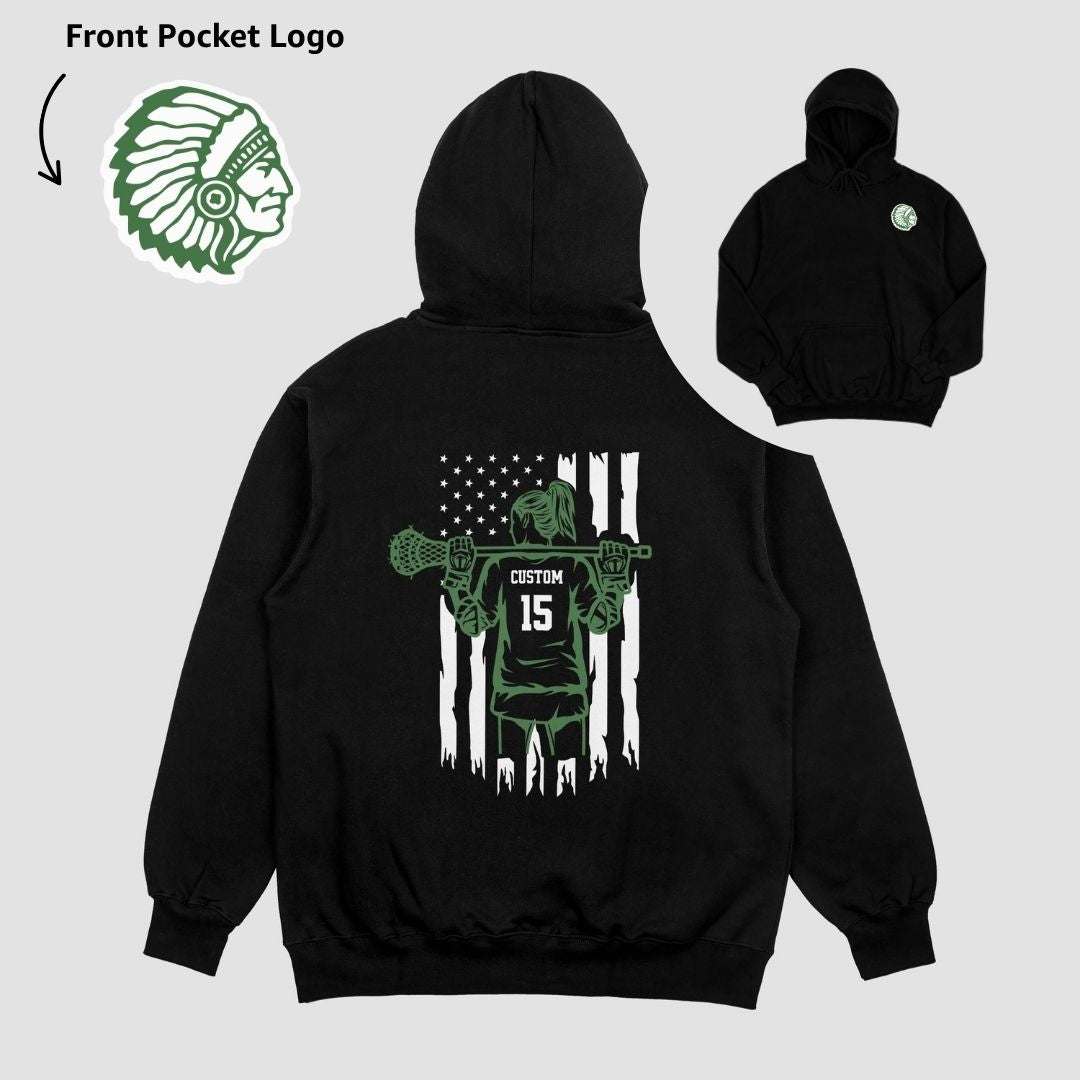 Billerica Lacrosse Flag Hoodie