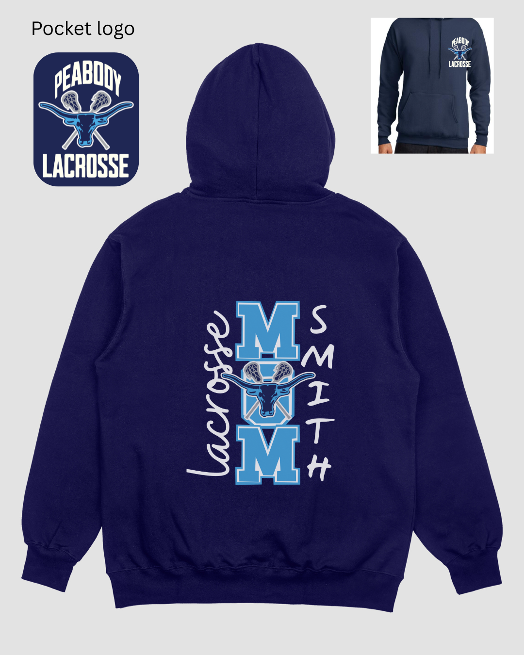 Peabody Lacrosse Mom Hoodie