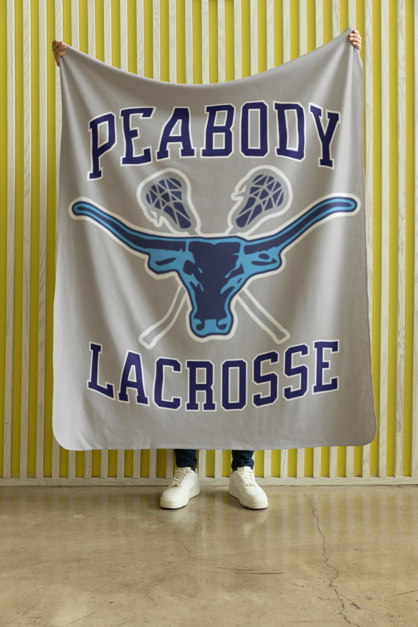 Peabody Lacrosse Sherpa Blanket
