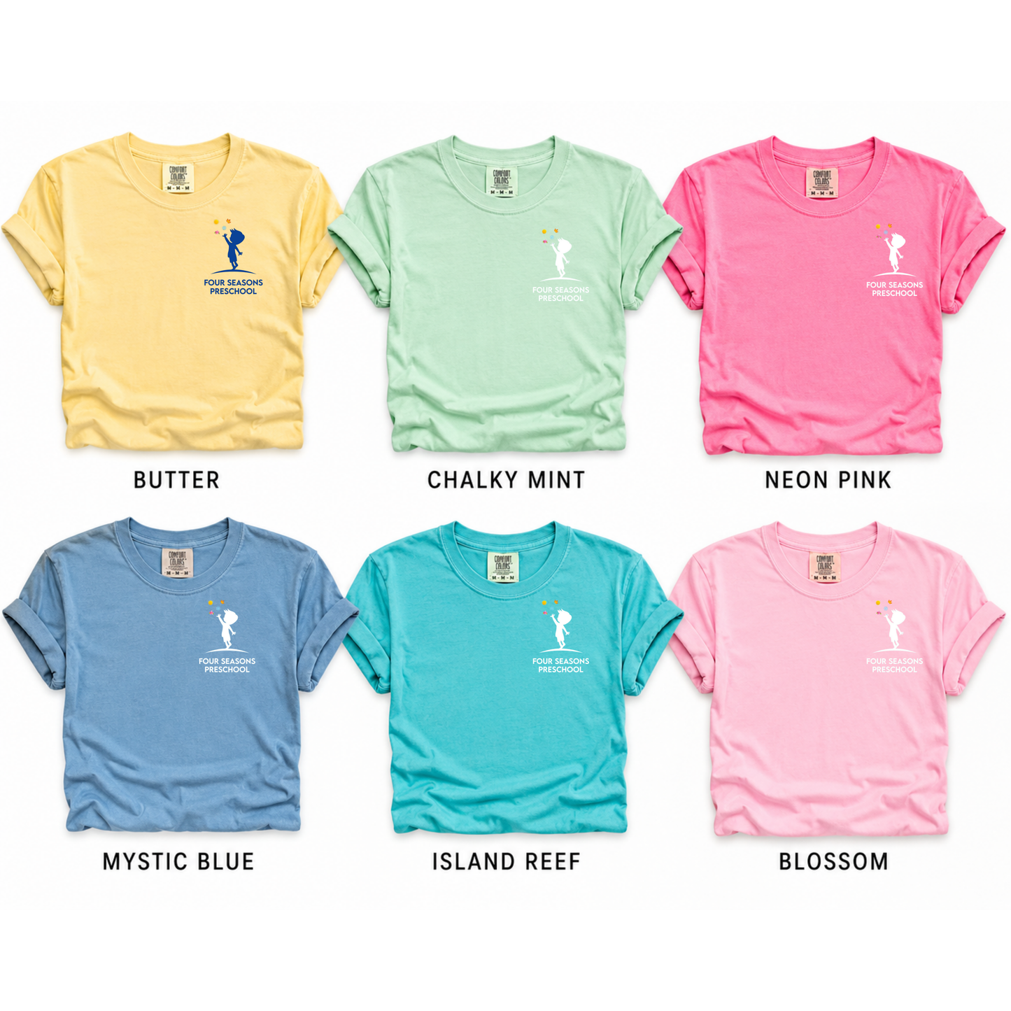 Pocket Logo Tee Shirt Soft Style Beach Colors