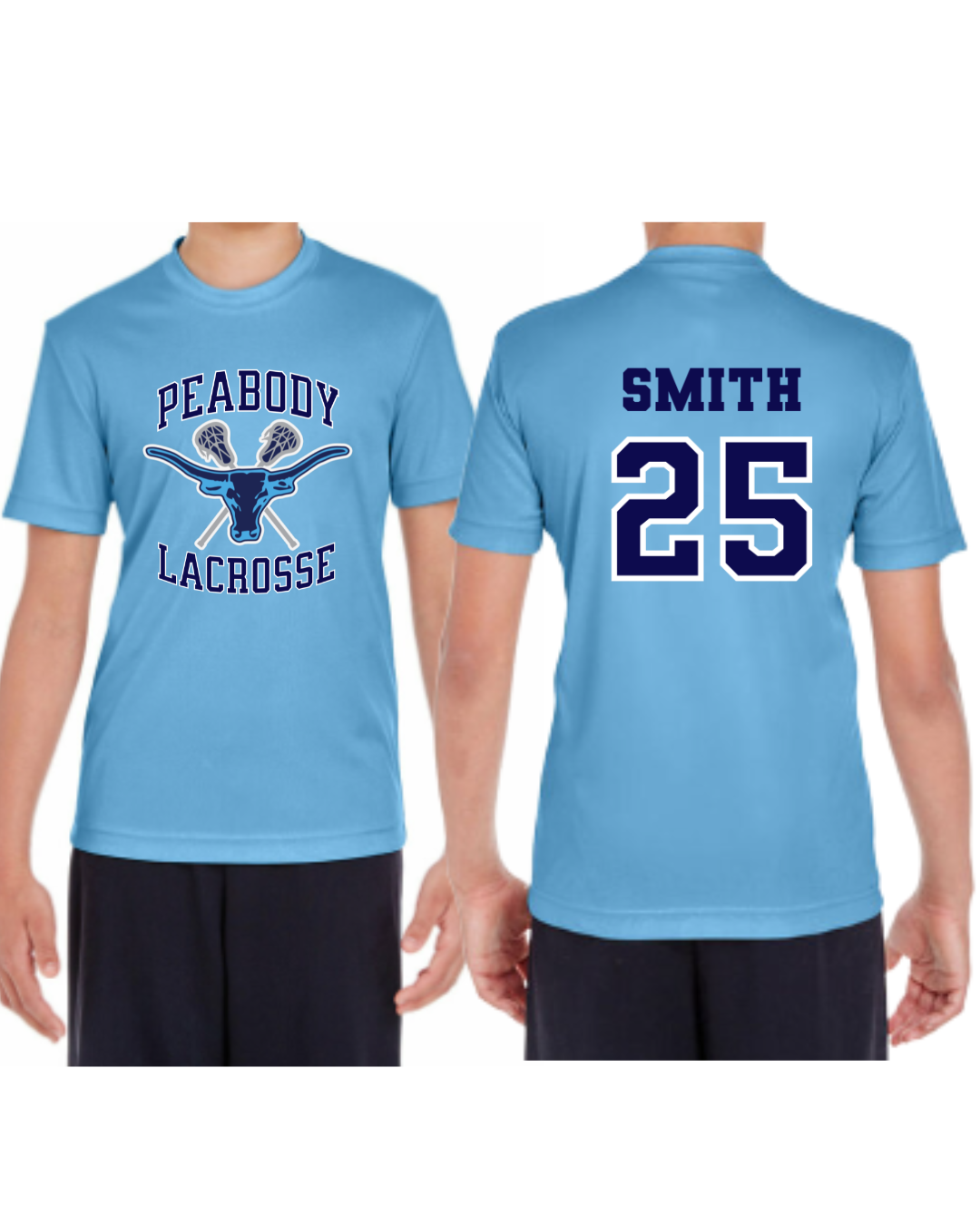 Peabody Lacrosse Personalized Performance Tee