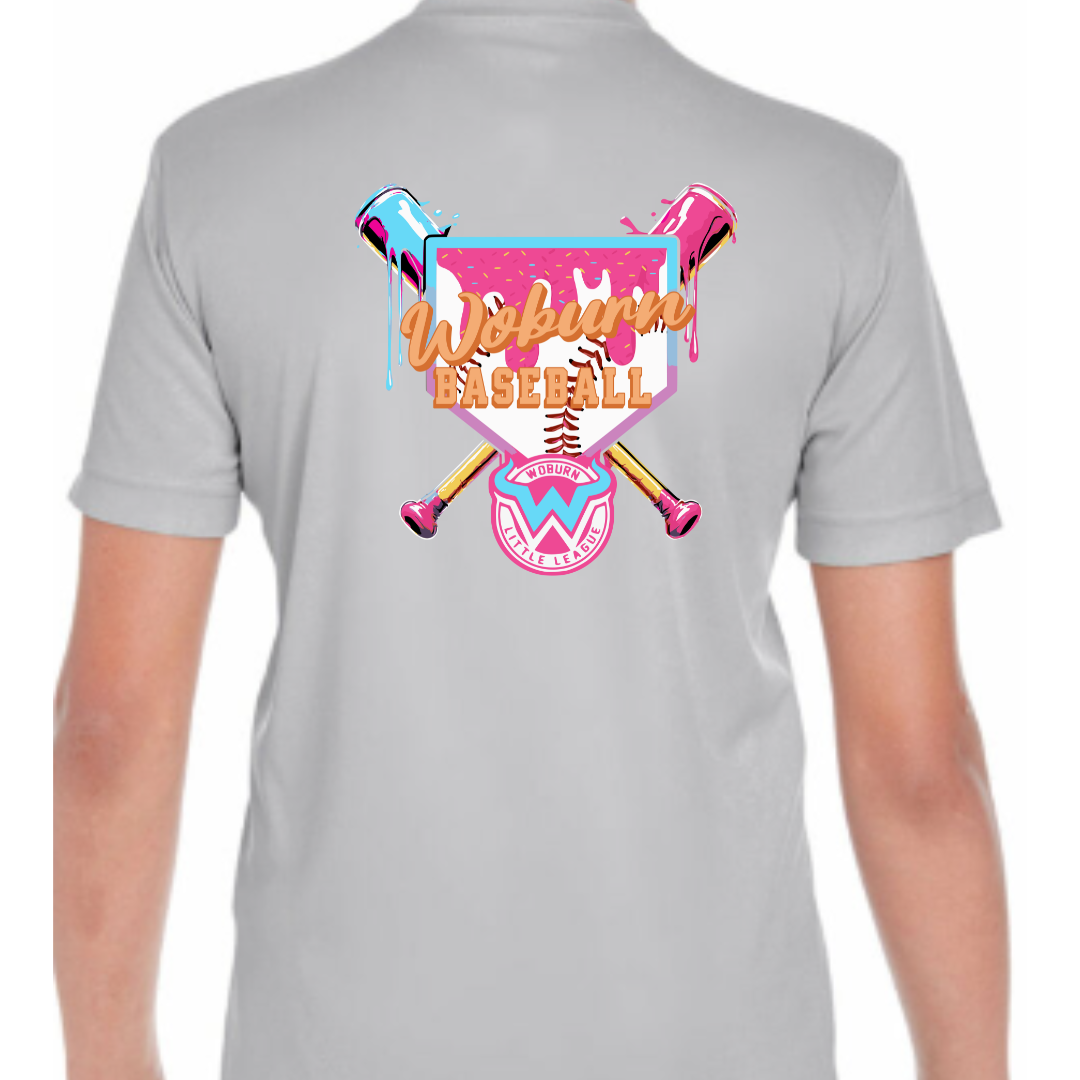 Woburn Baseball Drip Performance Tee Neon