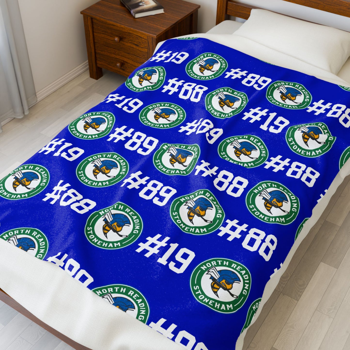 North Reading Stoneham with Family Name Blanket