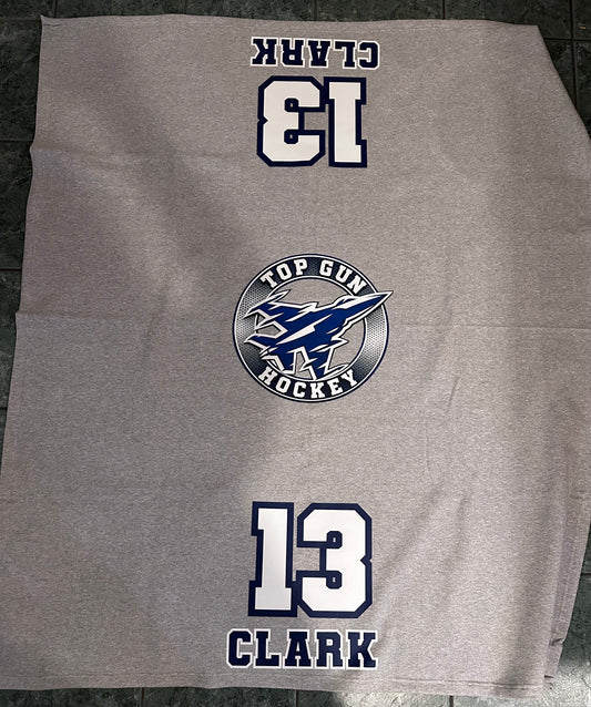 Personalized Player Sweatshirt Blanket