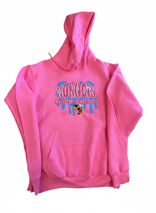 Hornets Bubble Drip Hoodie Hot Pink