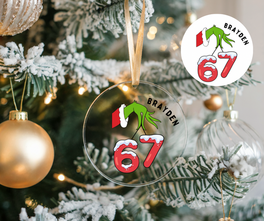 6-7 Kids Grinch Ornament