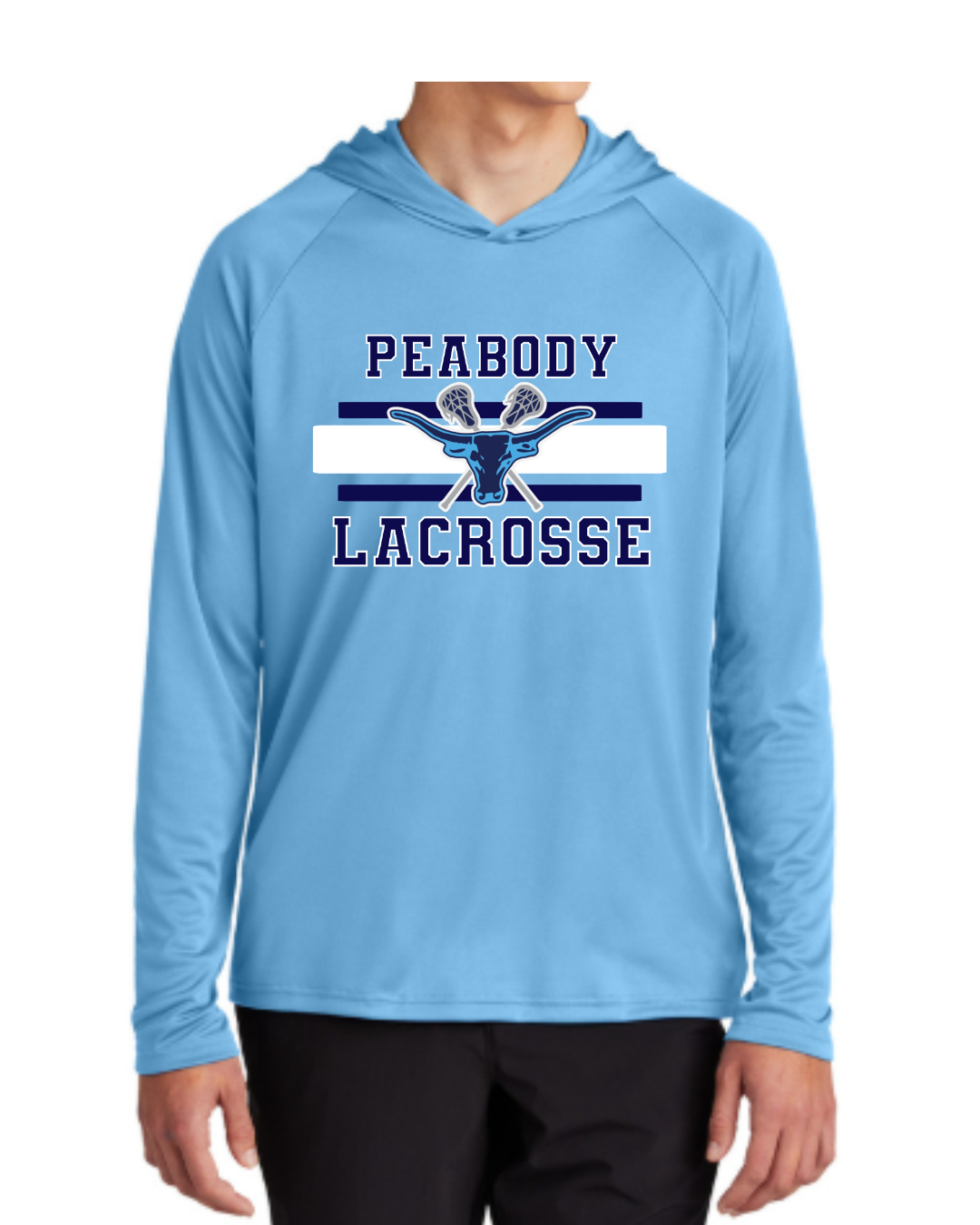 Peabody Lacrosse Performance Blend Hooded Tee