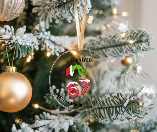 67 Grinch Teacher Ornament