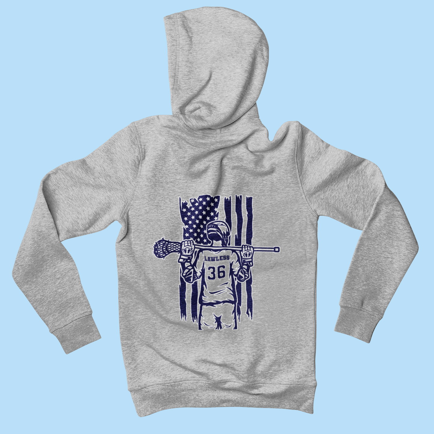 Peabody Lacrosse Flag Player Hoodie