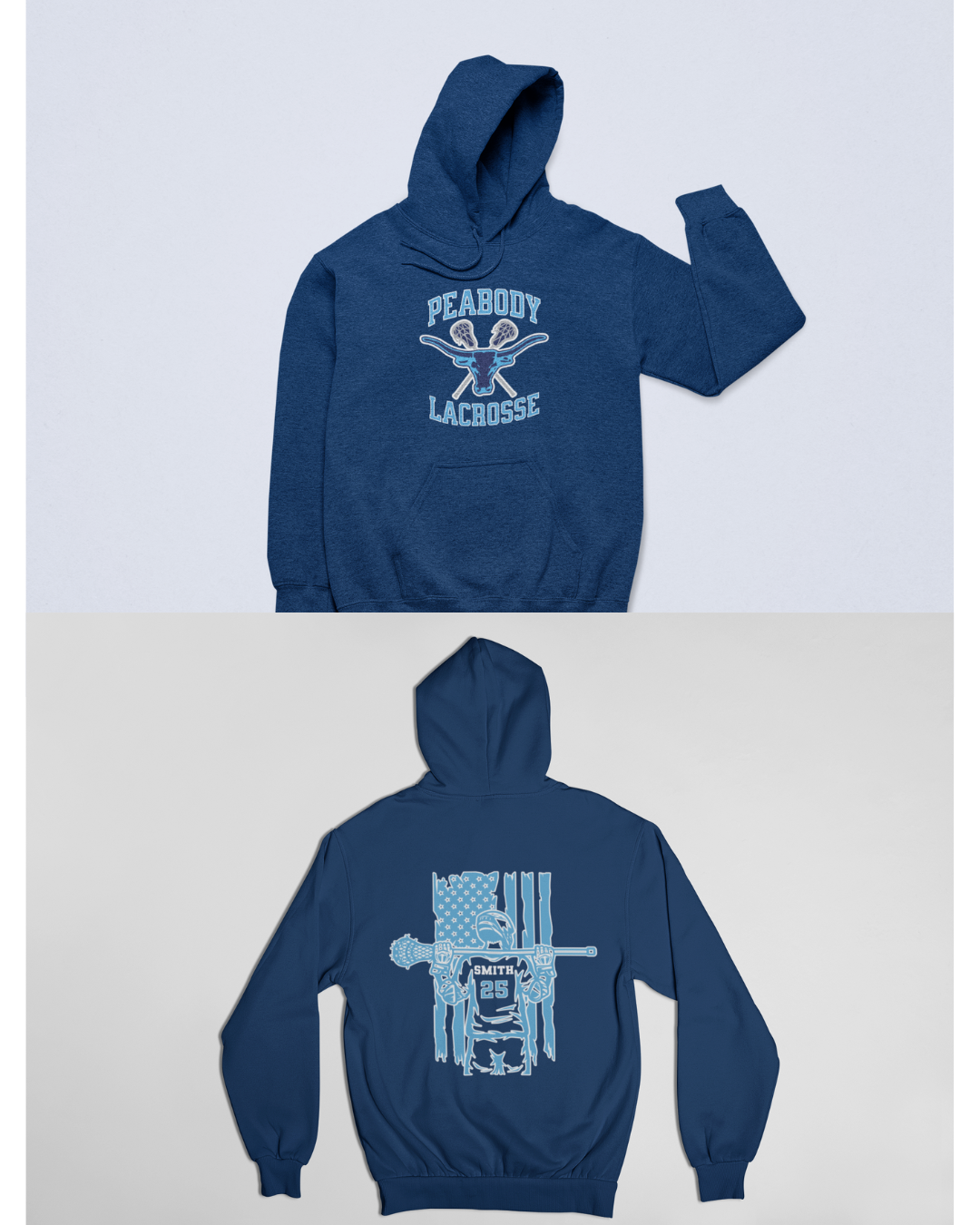 Peabody Lacrosse Flag Player Hoodie