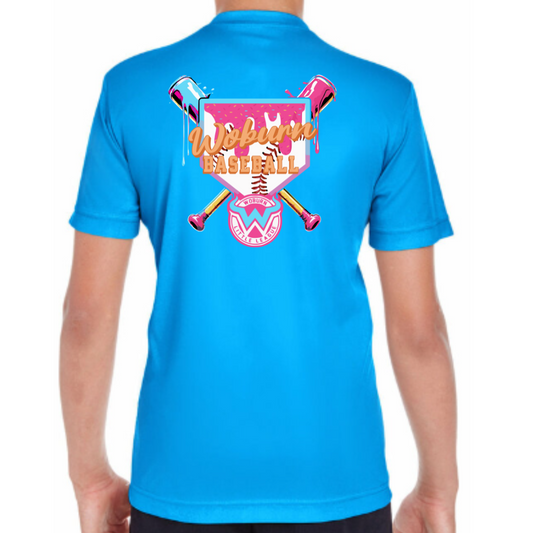 Woburn Baseball Drip Performance Tee Neon